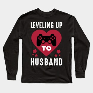 Leveling Up to HUSBAND V2 Long Sleeve T-Shirt